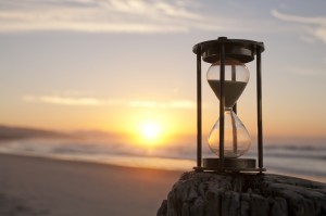 Hourglass Sand Timer Beach Sunrise